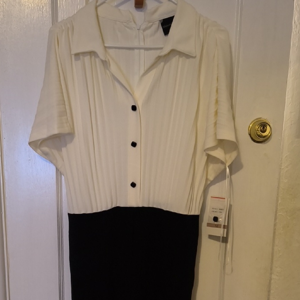 NWT Maison Tara | Cream Collared Dress